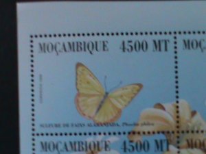 MOZAMBIQUE-COLORFUL BEAUTIFUL LOVELY BUTTERFLIES-MNH-S/S VERY FINE-LAST ONE