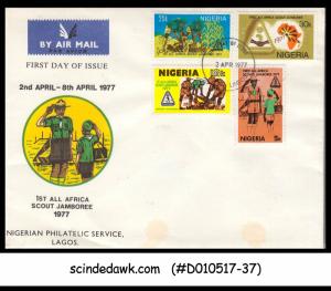 NIGERIA - 1977 1st ALL AFRICA SCOUT JAMBOREE - 4V - FDC