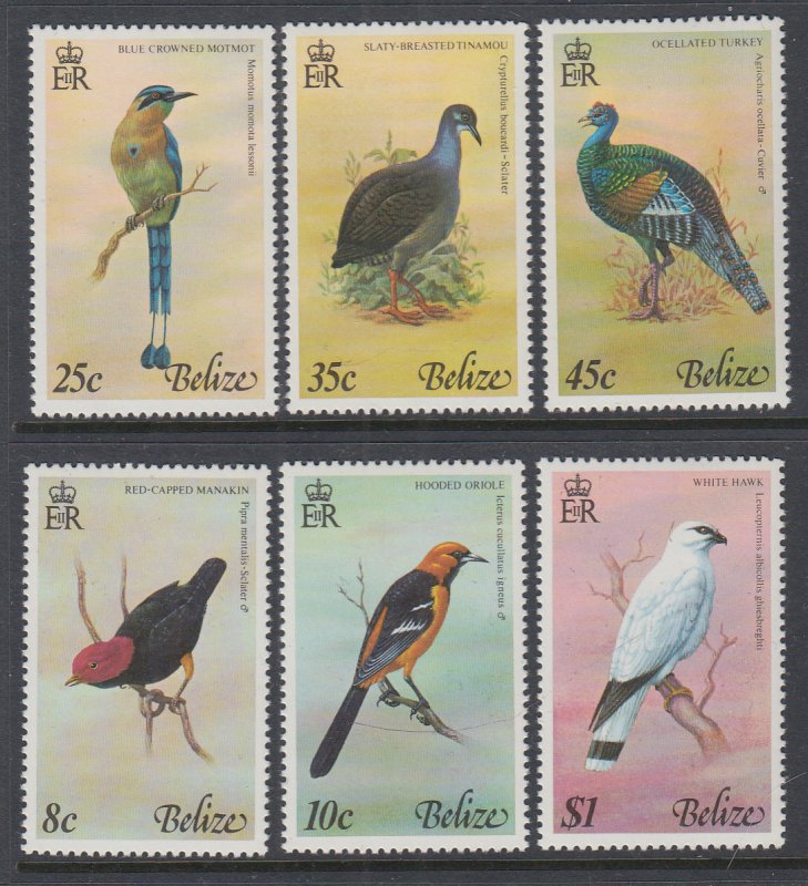 Belize 387-392 Birds MNH VF