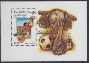 XG-AE050 GAMBIA IND - Football, 1986 Mexico World Cup MNH Sheet