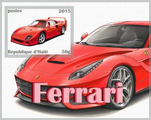 HAITI SHEET CINDERELLA IMPERF CARS FERRARI