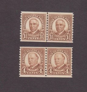 US, 686. 687, COIL PAIRS, MNH, VF, 1930 SERIES MINT NH, OG