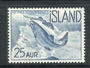 ICELAND; 1959 early Wildlife issue fine MINT hinged 25a. value