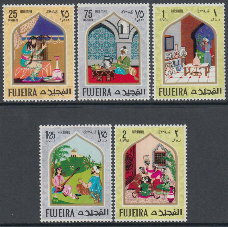 XG-I309 FUJEIRA - Fairytales, 1967 Oriental, Music, Folklore, Airmail MNH Set