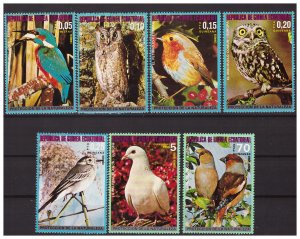 EQUATORIAL GUINEA 1976 BIRDS EUROPE 7v MNH