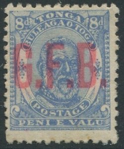 Tonga Official 1894 SGO4 8d ultramarine G.F.B. MLH