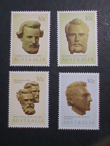 ​AUSTRALIA-1983 SC #885-8 AUSTRALIA INLAND EXPLORERS SCULPTURES MNH-VERY FINE