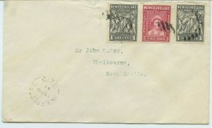 3 stamp franking 1941 split ring Cover Canada 