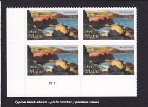 2020 Maine 200 years statehood Sc 5456 plate block of 4 MNH - Typical