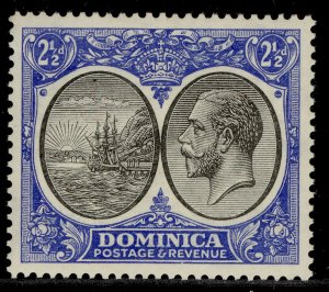 DOMINICA GV SG78, 2½d black & ultramarine, M MINT.