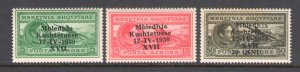 1938 ALBANIA, Air Mail, Italian Occupation, no. 1/3 - MNH**