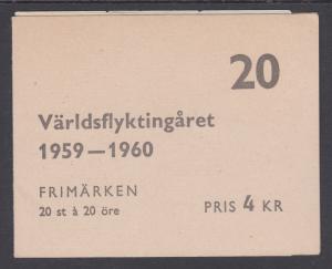 Sweden Sc 555a MNH. 1960 World Refugee Year, Intact Booklet F-VF