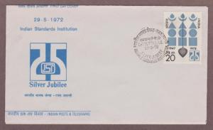 India # 552 , Bureau of Standards Anniversary FDC with # RA3 - I Combine S/H