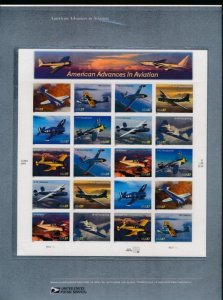 USPS 2005 COMMEMORATIVE PANEL #3916-25 37c AM. AVIATION