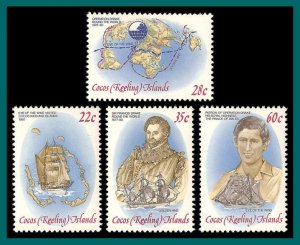 Cocos 1980 Operation Drake, MNH  61-64,SG58-SG61