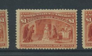Scott 241 Columbian Unused Hi Value Stamp  (Stock 241-2)