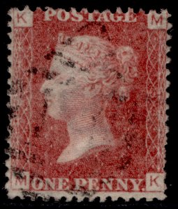 GB QV SG43, 1d rose-red PLATE 133, USED. Cat £11. IRELAND MK
