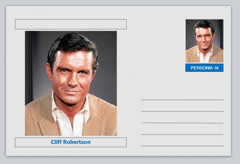 Personalities - postcard Cliff Robertson actor cinema movies #2 