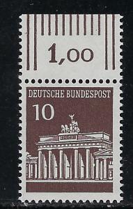 Germany Bund Scott # 952, mint nh, variation rotary printing