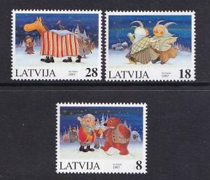 Latvia   #458-460   MNH  1997  Christmas