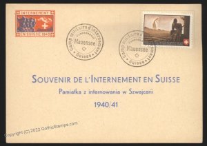 Switzerland WWII Internee Camp Mauensee Soldier Stamp Cover G107526