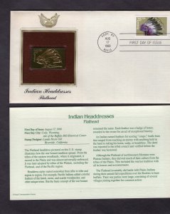 2504 Flathead, FDC PCS Gold Replica