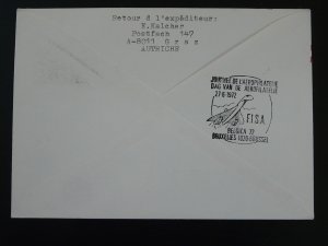 special flight cover Wien Bruxelles Belgica 1972 AUA ref 99871