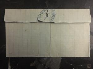 1874 Tabasco Mexico Letter sheet Cover Imperforate Stamp