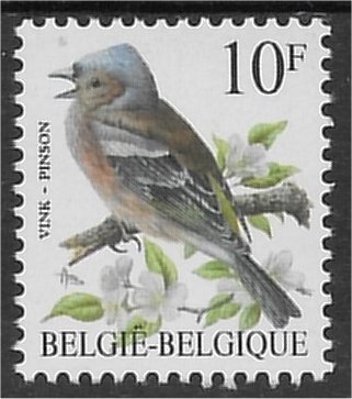 Belgium #1230  Bird (Pinson) 1990 MNH