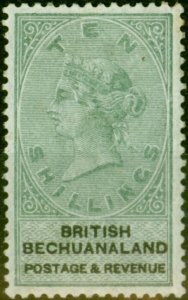 Bechuanaland 1888 10s Green & Black SG19 Good Mtd Mint