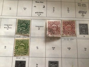 India states stamps mixed mounted mint or used on folded page  Ref A 9996