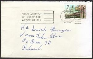 PAPUA NEW GUINEA 1976 cover ex BOROKO Check Address slogan.................74178