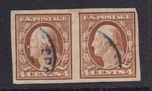 346 Pair VF used neat cancel with nice color cv $ 65 ! see pic !