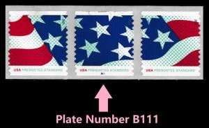 US 4961-4963 4963a Stars & Stripes presorted standard 10c PNC3 B111 MNH 2015