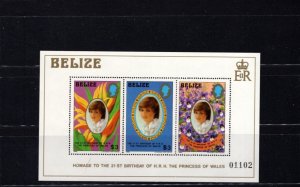 Belize 624 Princess Diana 1982 MNH S/S A1c