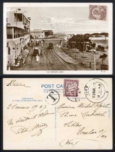 Aden Post dued postcard with French Post due