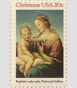 U.S.#2063 Xmas Traditional-Madonna 20c Single, MNH.