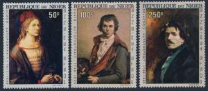 Niger C68-C70,MNH.Michel 146-148. Albert Durer,Jacques L.David,F.Delacroix,1967.