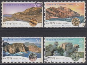 Hong Kong 2002 Rocks Stamps Set of 4 Fine Used .