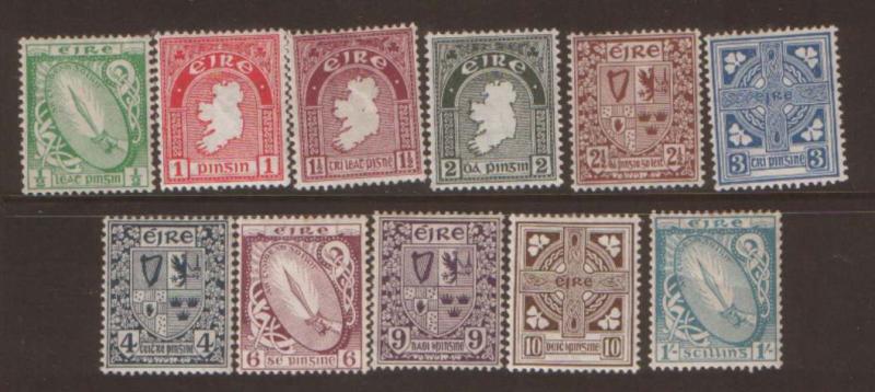 Ireland 1/2d -1/- SG71/82 no 5d hinged mint