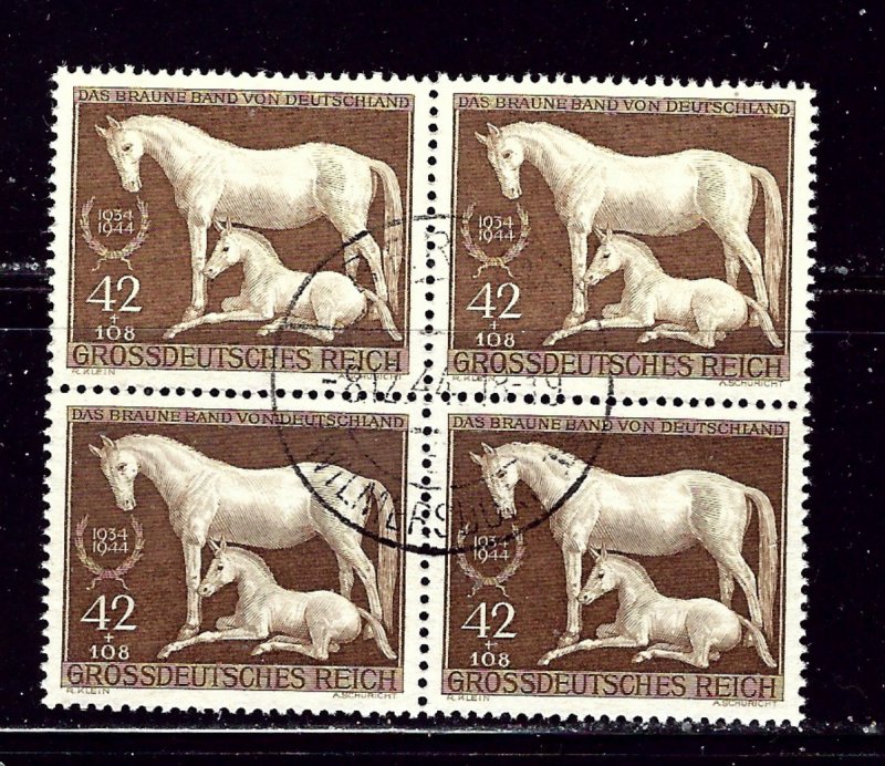 Germany B283 Used 1944 Block of 4