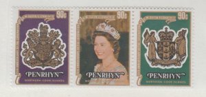 Penrhyn Islands Scott #104a-104b-104c Stamp - Mint NH Strip of 3