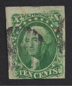 15 VF 3 Margin 10c 1851 - CV $180