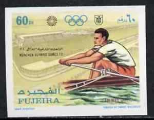 Fujeira 1971 Rowing 60Dh from Munich Olympic Games imperf...