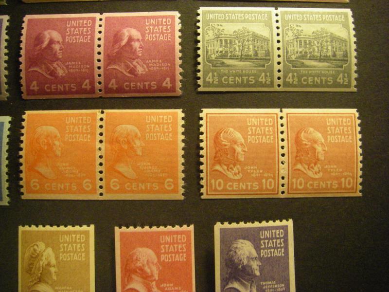 PREXIE COIL PAIRS COMPLETE, Scott 839 - 851, MNH Beauties, CV $72