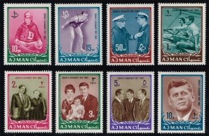 Ajman #19-26 John F. Kennedy Set of 8; Unused