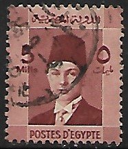 Egypt # 210 - King Farouk - used....{KlGr}