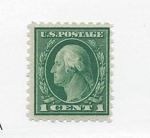 United States, 424, 1c Washington Green F-VF Single, **MNH**