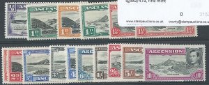 Ascension 1938 Basic set of 16, sg38a/47a, fine mint [ref 274/3016 sa/y84226]