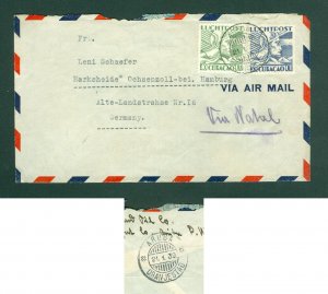 Curacao. Cover 1939 Airmail. 35+40 Ct. Cancel: Aruba,Oranjestad. Adr: Germany